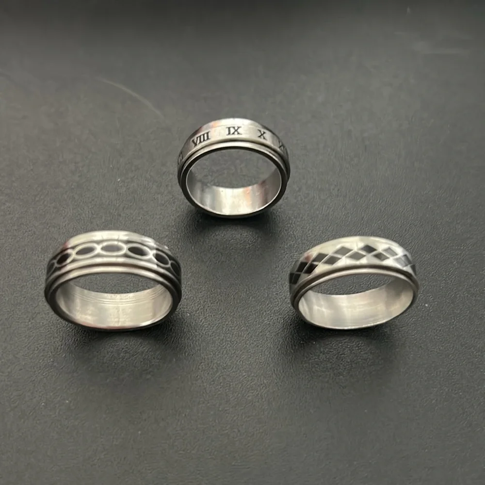 Stainless Steel Spinning Band Rings